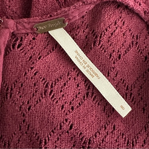 Free People burgundy skater dress with cutouts 8 - Picture 7 of 7